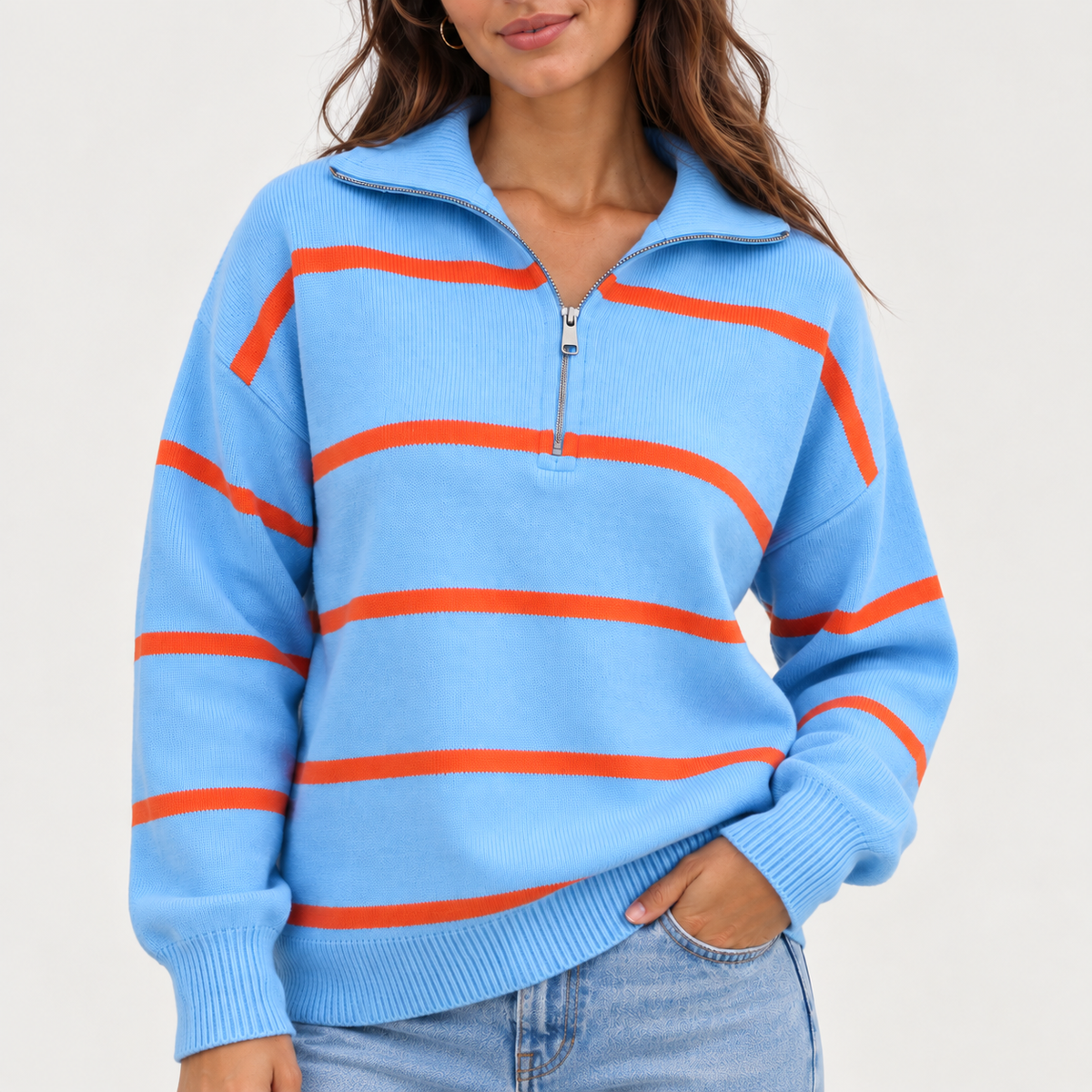 Acantive Striped Quarter-Zip