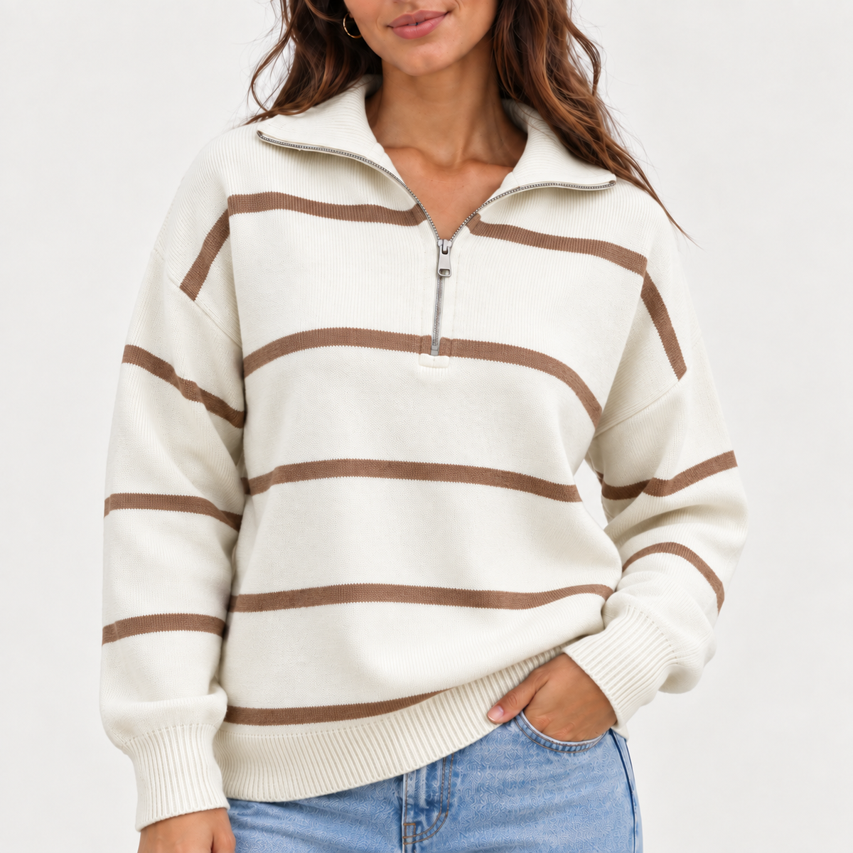 Acantive Striped Quarter-Zip