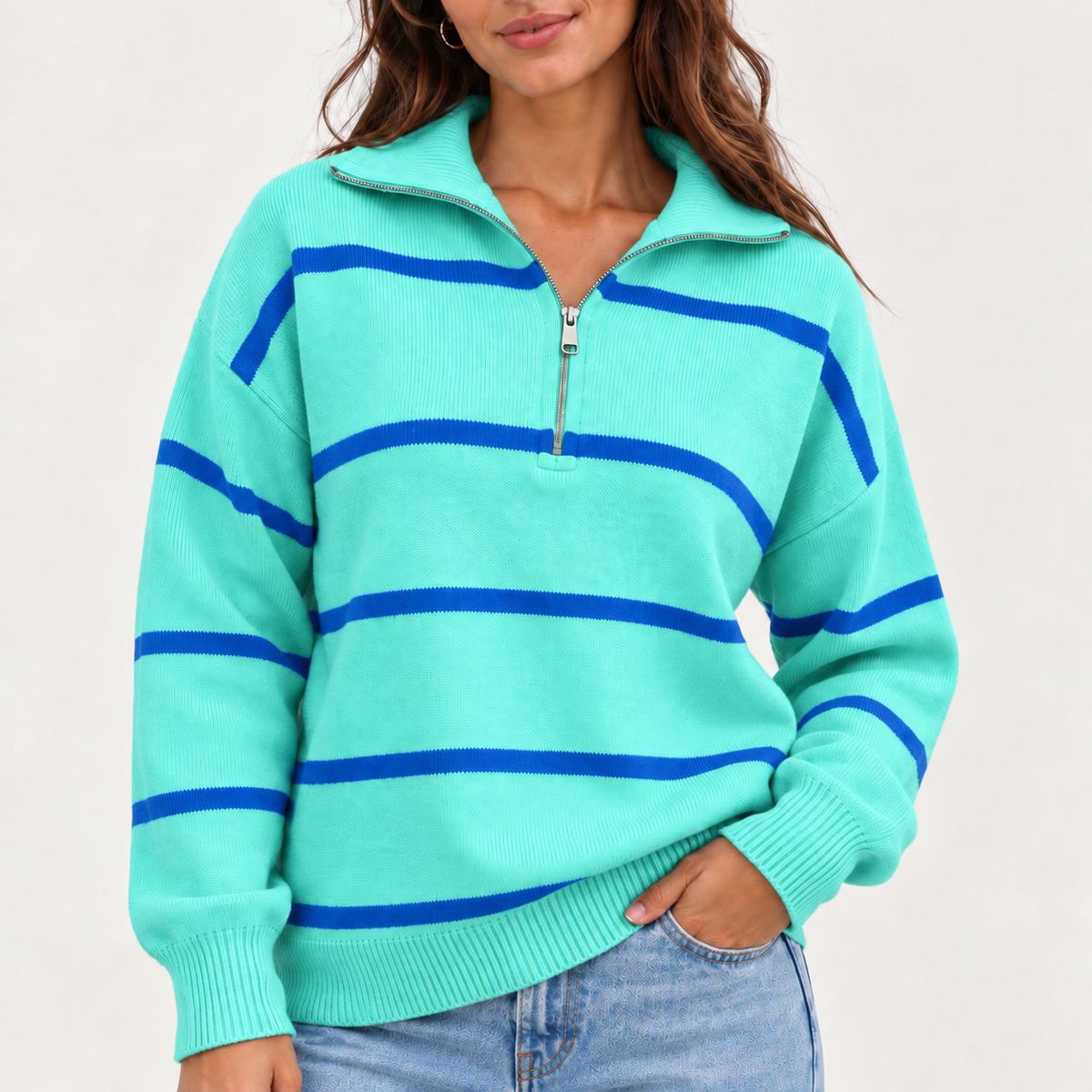 Acantive Striped Quarter-Zip