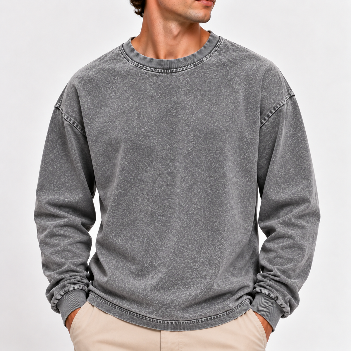 Acantive Vintage Washed Long Sleeve Tee