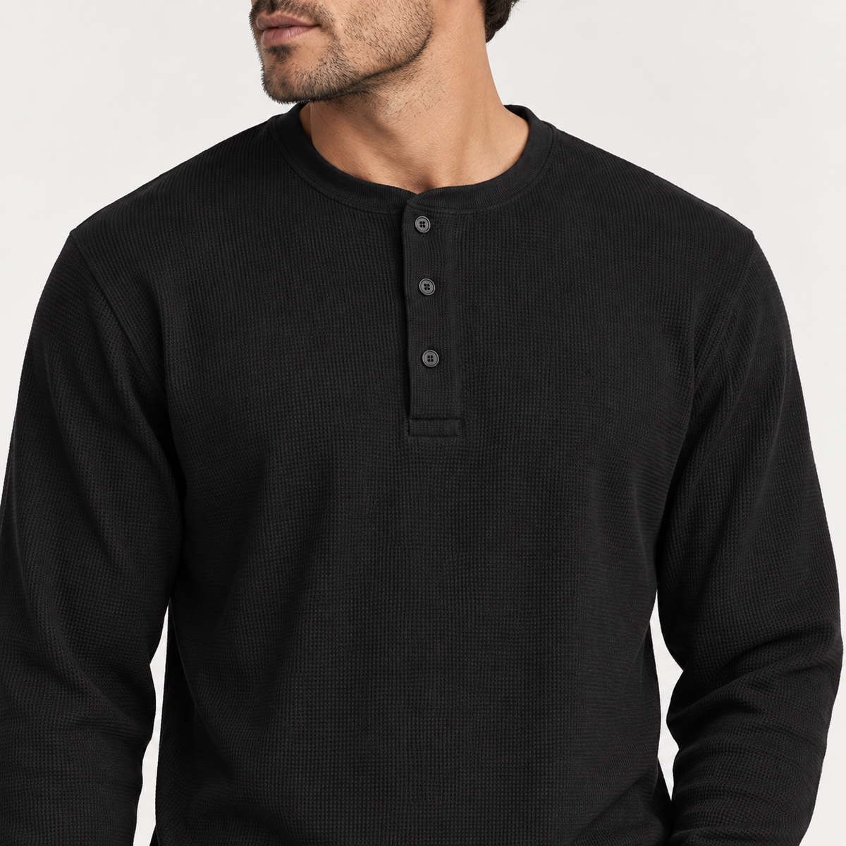 Acantive Waffle-Knit Henley