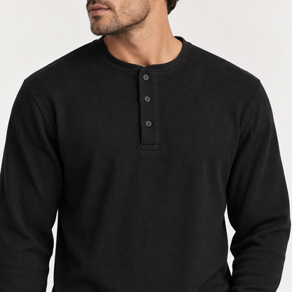 Acantive Waffle-Knit Henley