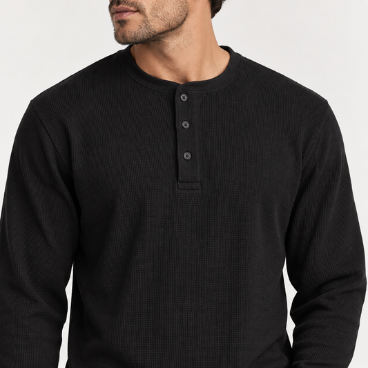 Acantive Waffle-Knit Henley