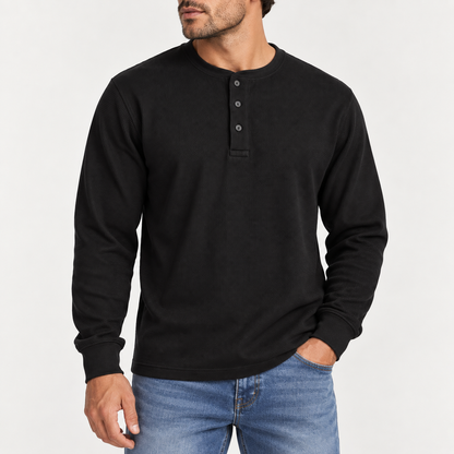 Acantive Waffle-Knit Henley