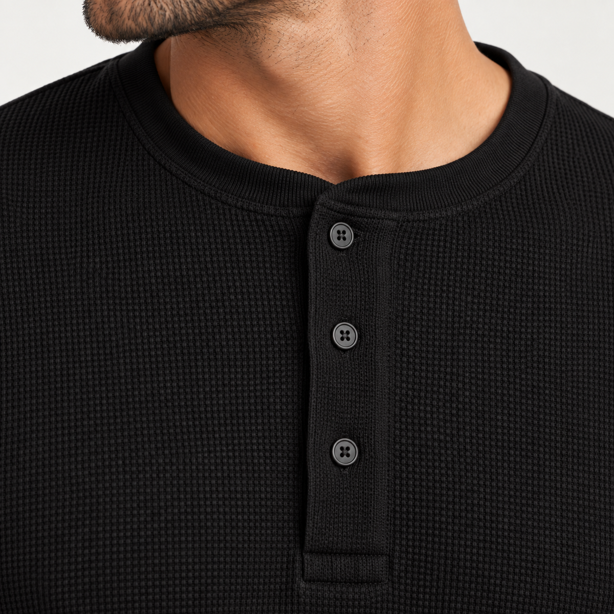 Acantive Waffle-Knit Henley